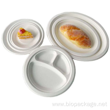 compostable bagasse plate restaurant takeaway plate